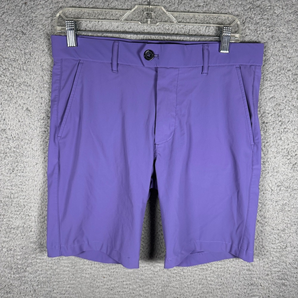 Greyson Montauk Mens Purple Golf Shorts Technical Stretch Size 32